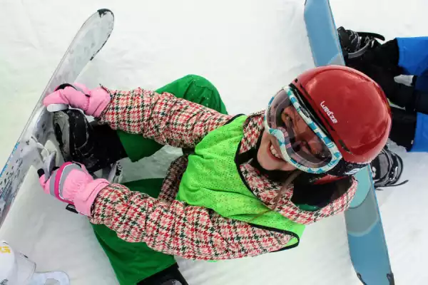 Wieżyca - Kolano Zimowisko - Pierwsze kroki ze snowboardem